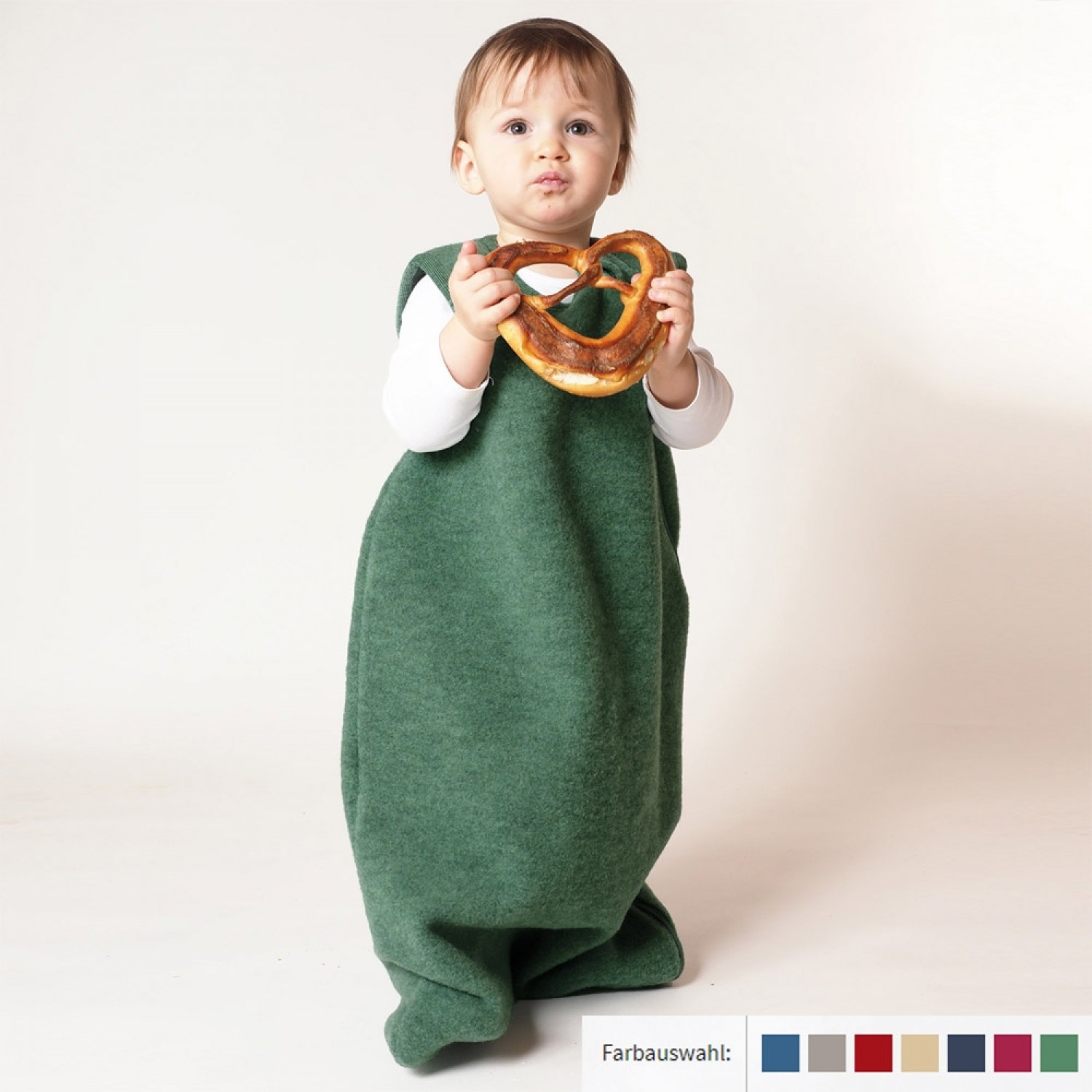 Baby Fleeceschlafsack ohne Arm aus Bio Wolle | Reiff
