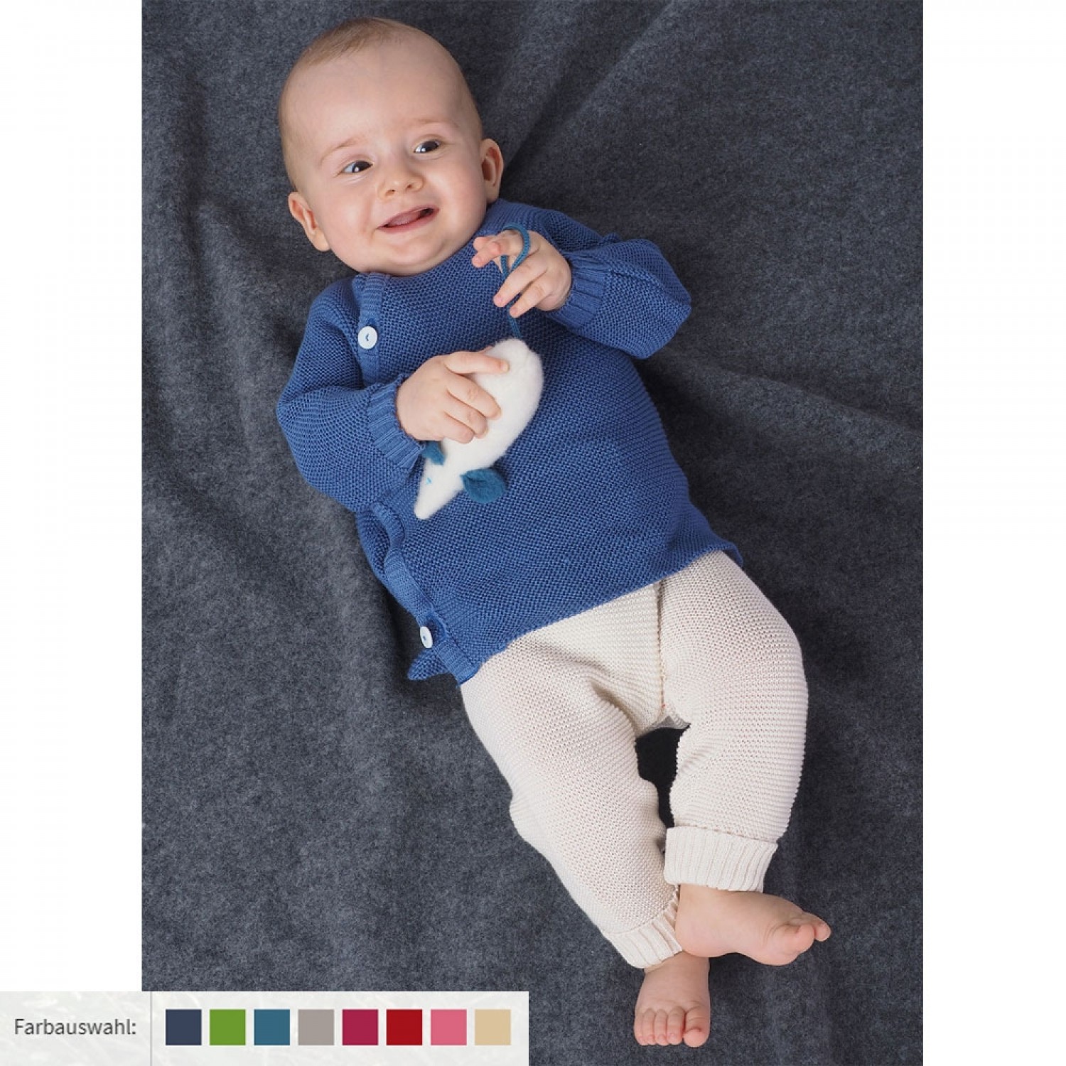 Gestrickte Baby Uni Leggings aus Bio-Wolle | Reiff