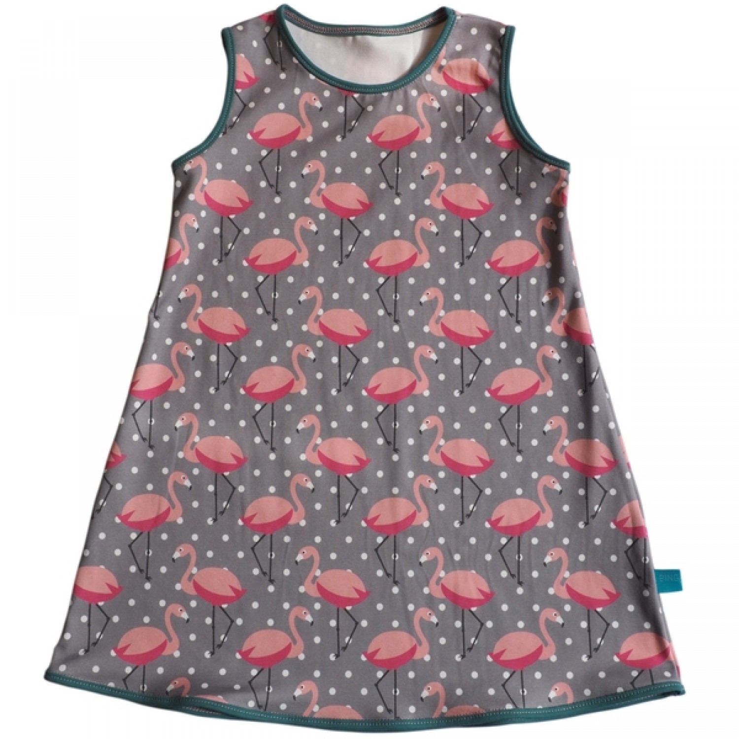 Bio Sommerkleid Flamingo Print für Mädchen » bingabonga