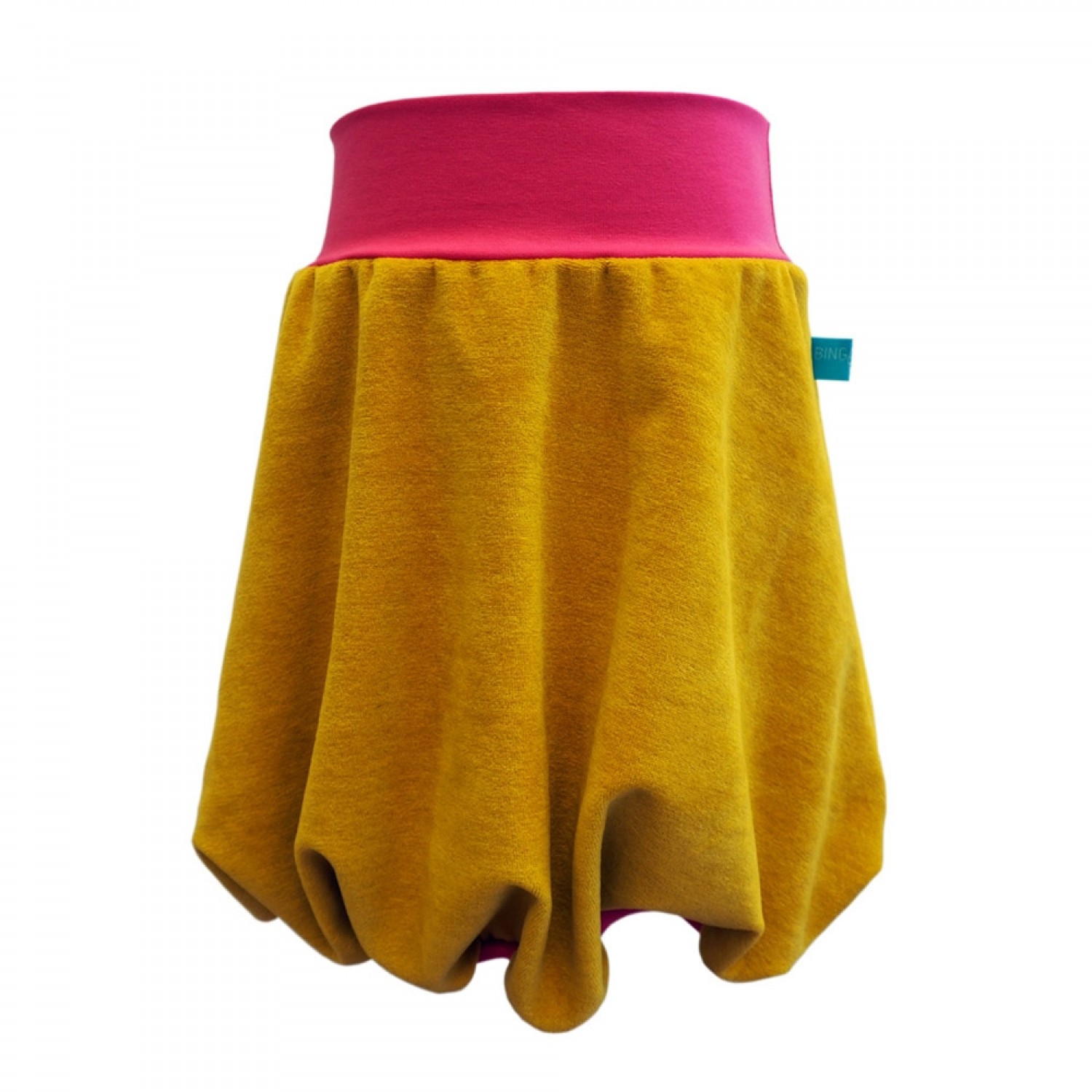 Bio-Ballonrock für Mädchen Gelb/Pink » bingabonga
