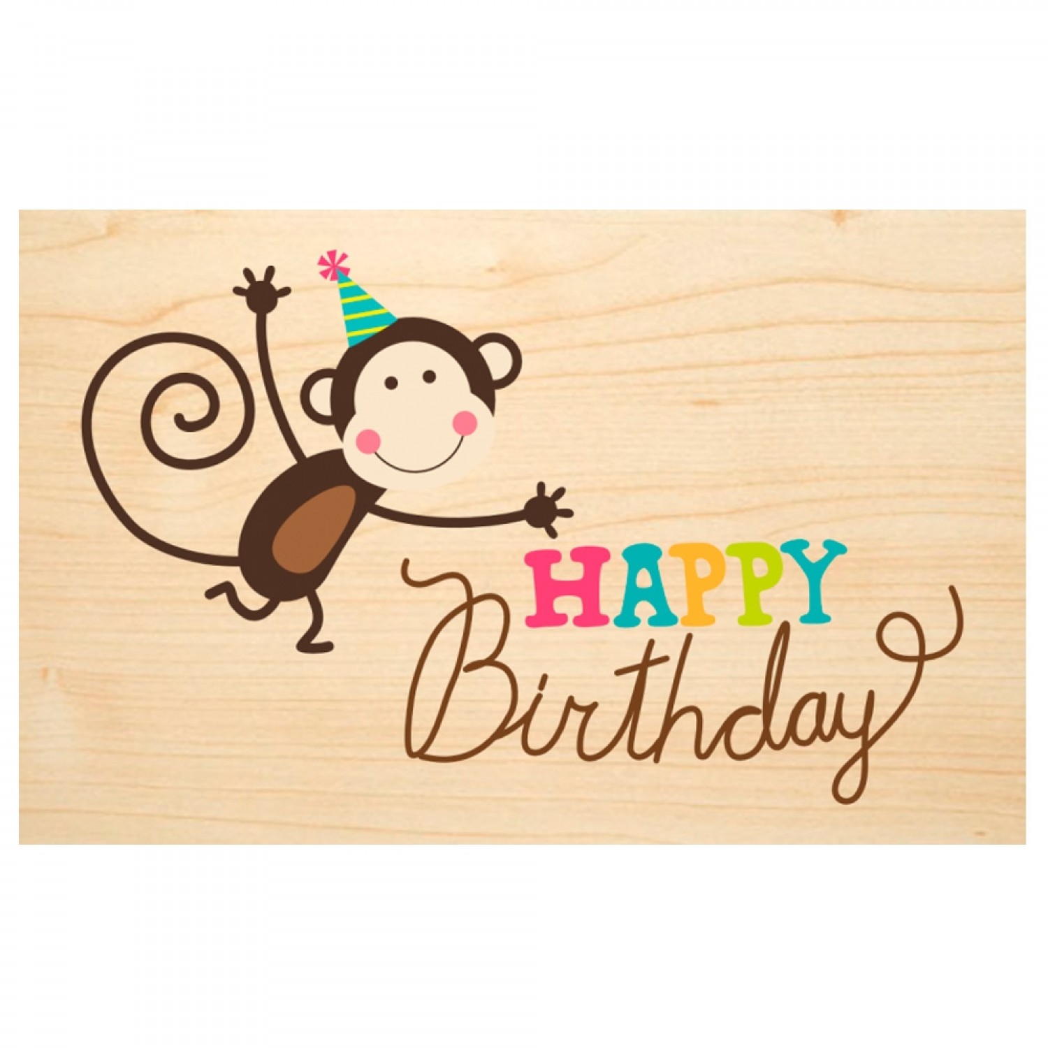 HAPPY Birthday Holzkarte Öko Geburtstagskarte | Biodora