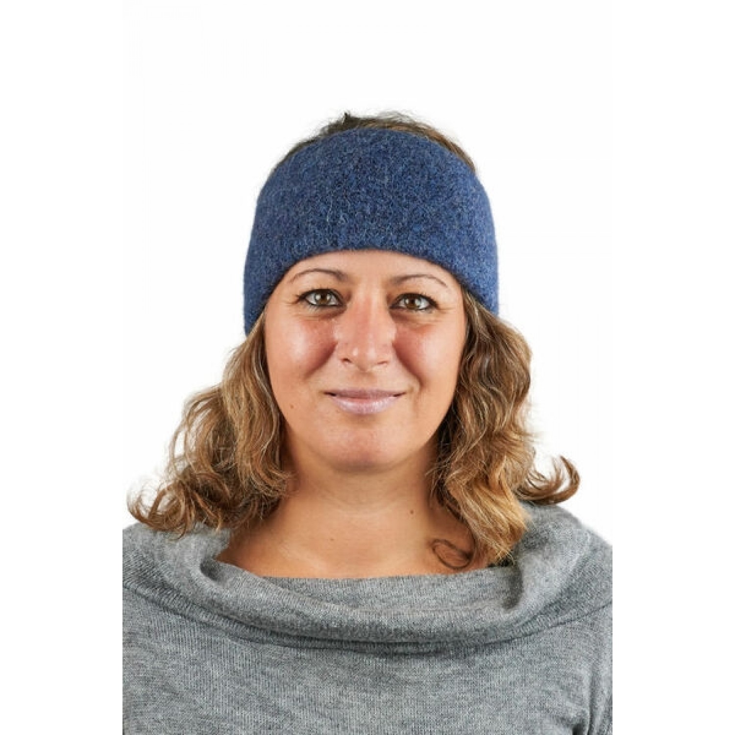 Alpaka Basic Stirnband Aspen Jeansblau für Damen & Herren | AlpacaOne