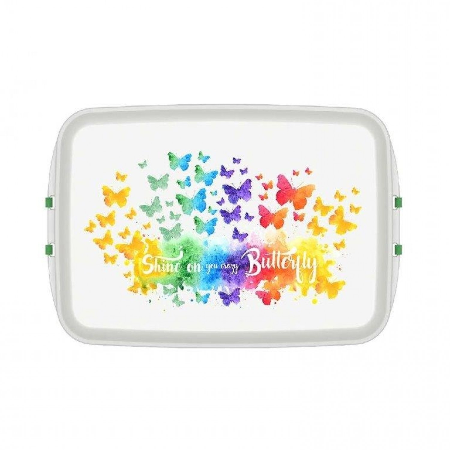 Lunchbox aus Biokunststoff mit Print Butterfly | Biodora