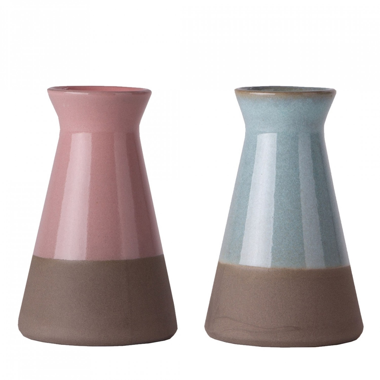 Zweifarbige Steinzeug-Keramik Tischvase Anna » Blumenfisch