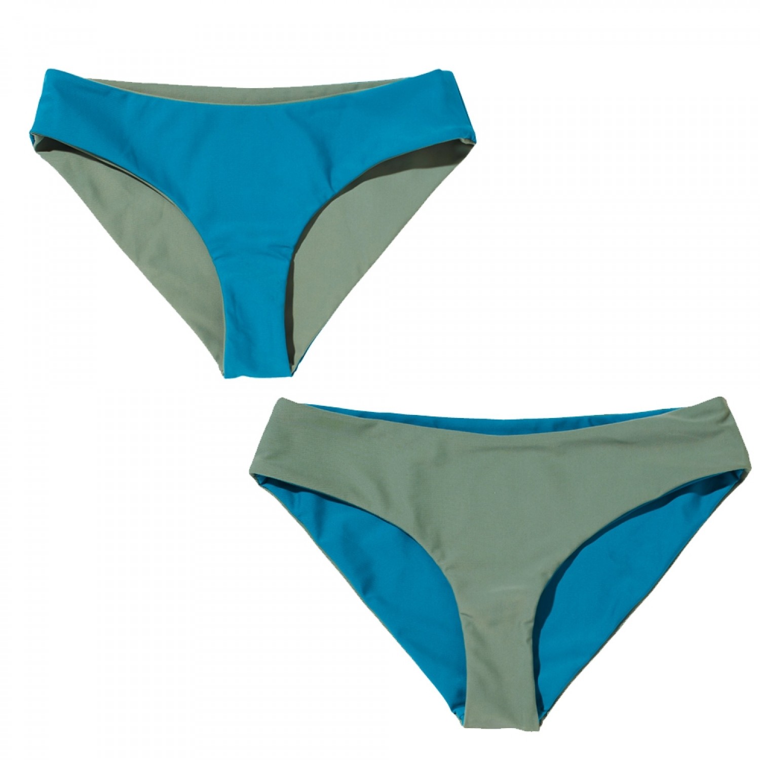 ECONYL® Wende Bikini Hose Khaki/Blau » earlyfish