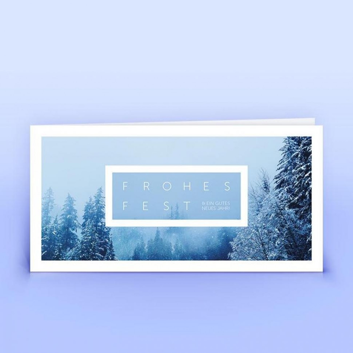 eco-cards Weihnachtskarte verschneite Landschaft