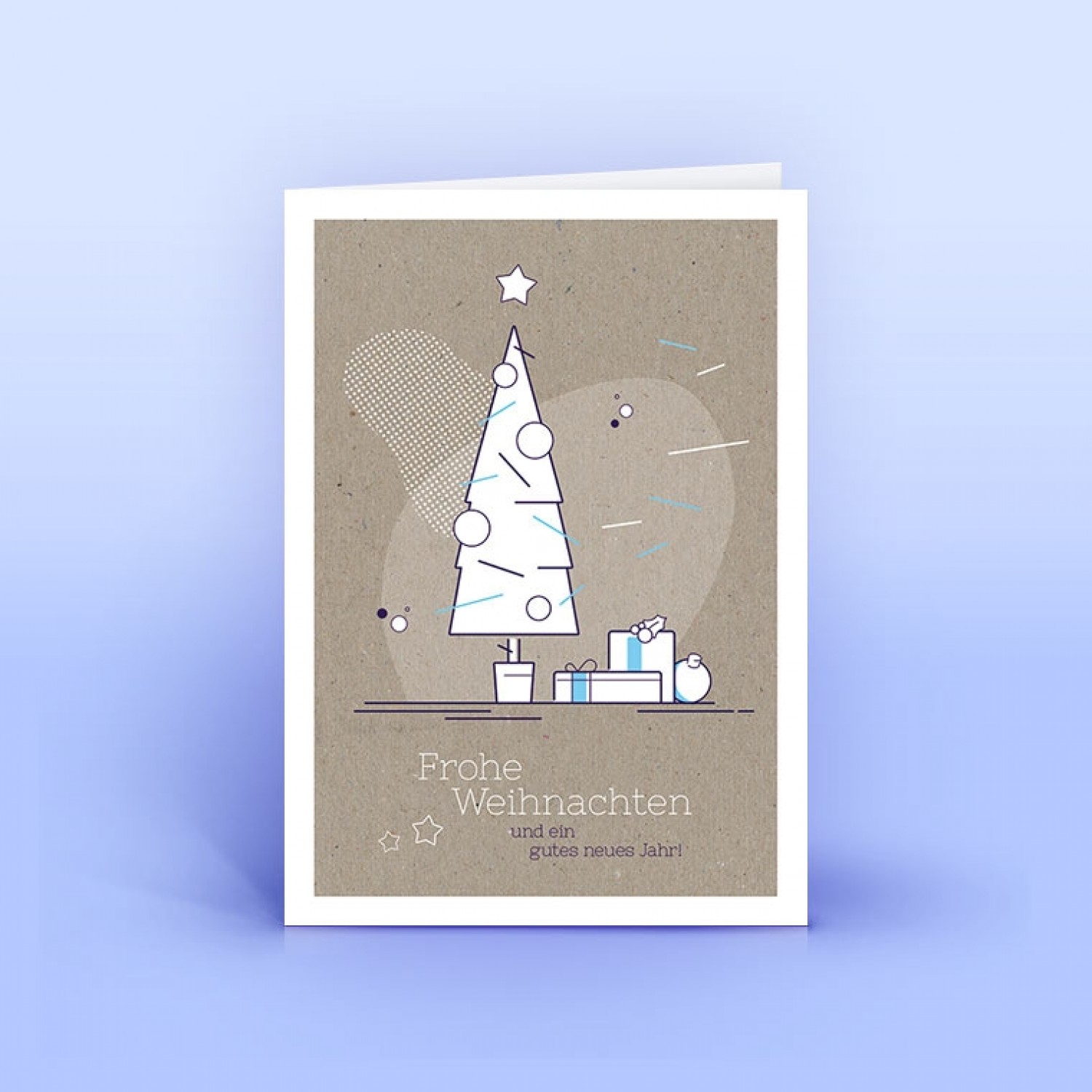 eco cards Weihnachtskarte moderner Weihnachtsbaum