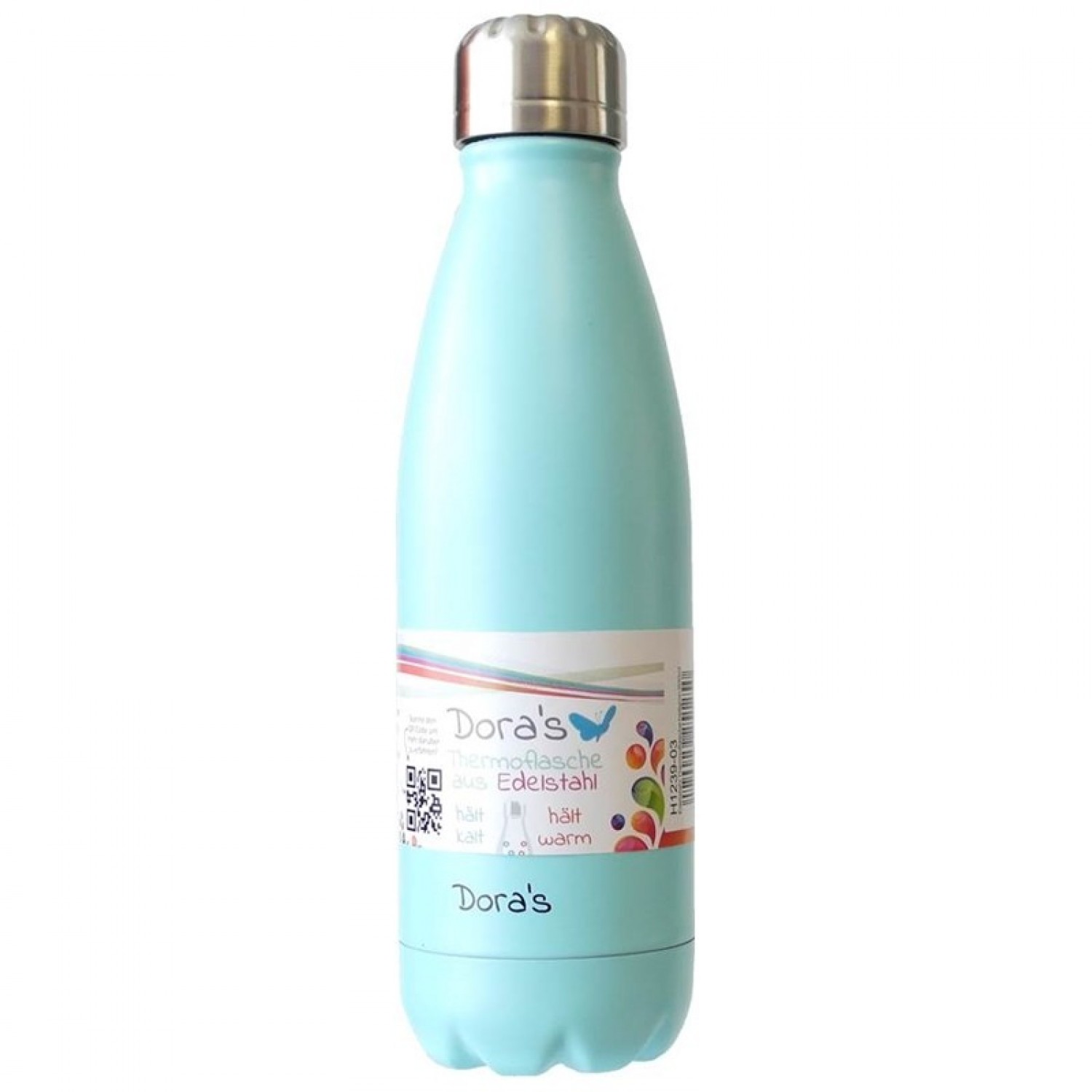 Dora’s Thermosflasche aus Edelstahl 500 ml Hellblau