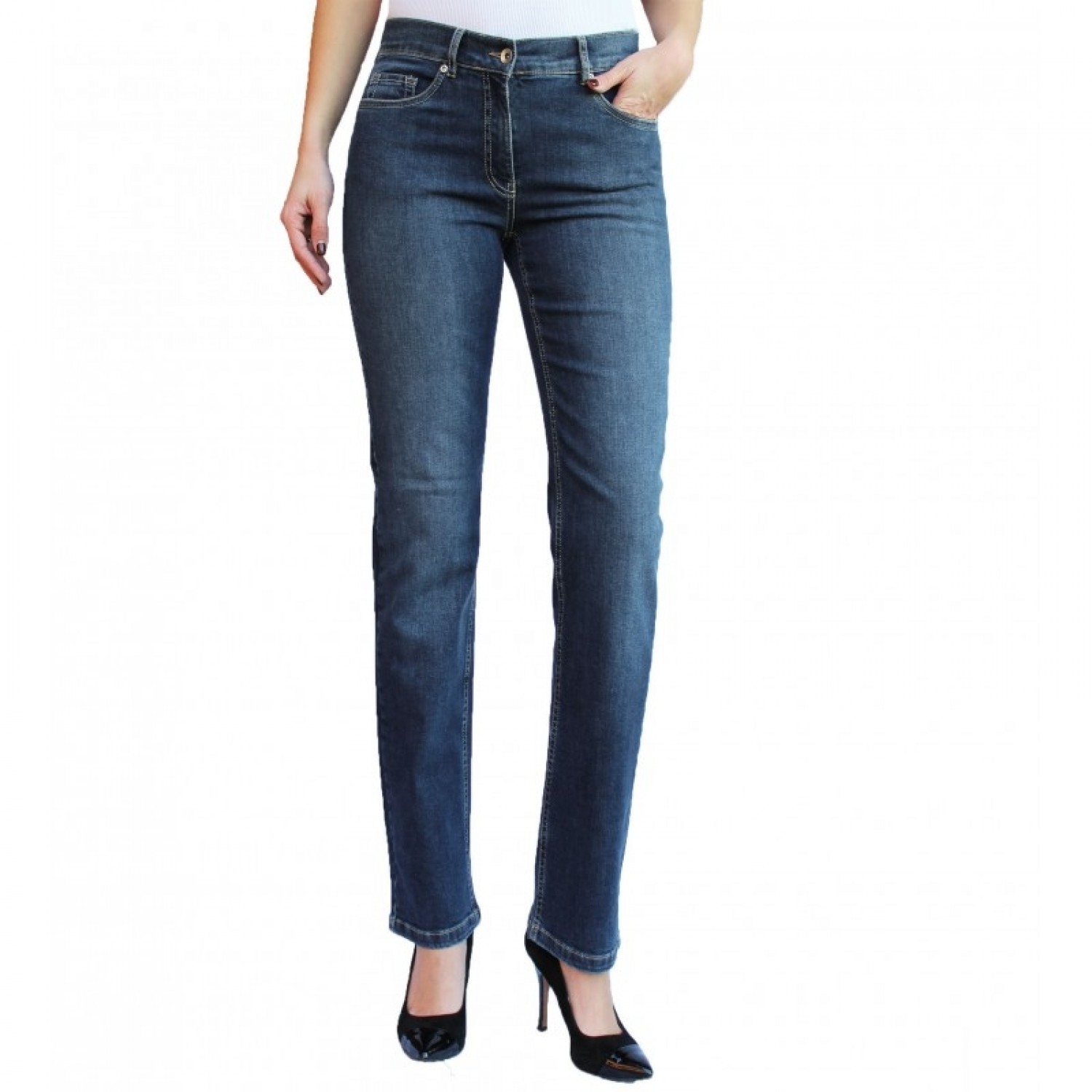 Straight-fit Jeans Alina gerade Bio Damen Jeans Blau | bloomers
