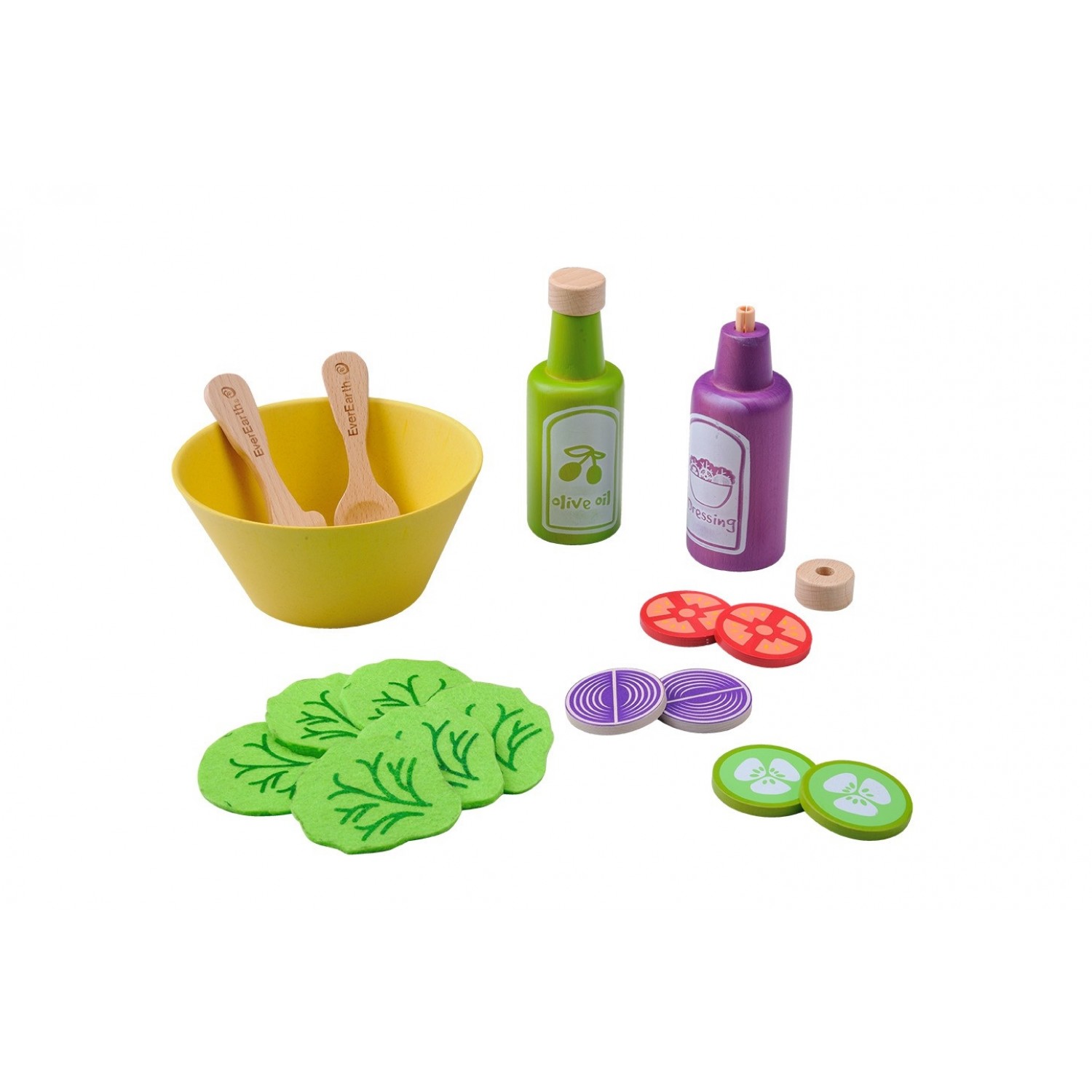 EverEarth® Öko Holzspielzeug & Lernspielzeug „Salataset“