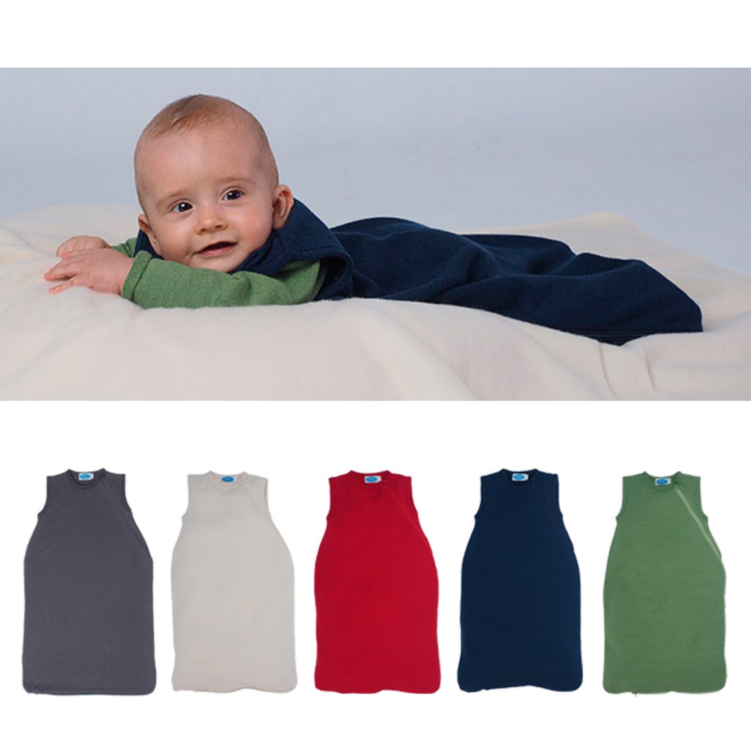 Baby Bio-Frottee Schlafsack ohne Arm für den Sommer | Reiff