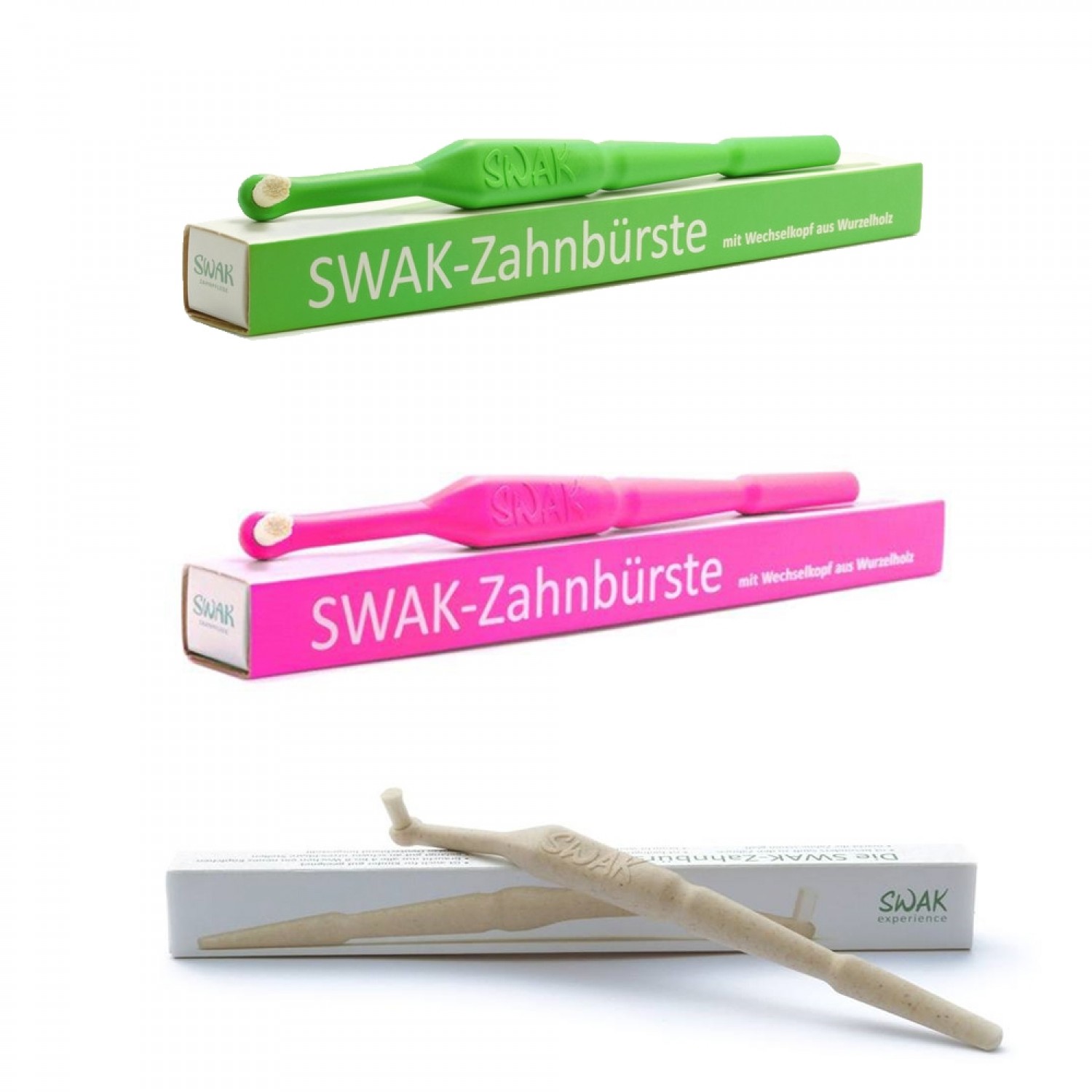 SWAK Bio Zahnbürste mit austauschbarem Miswak Bürstenkopf
