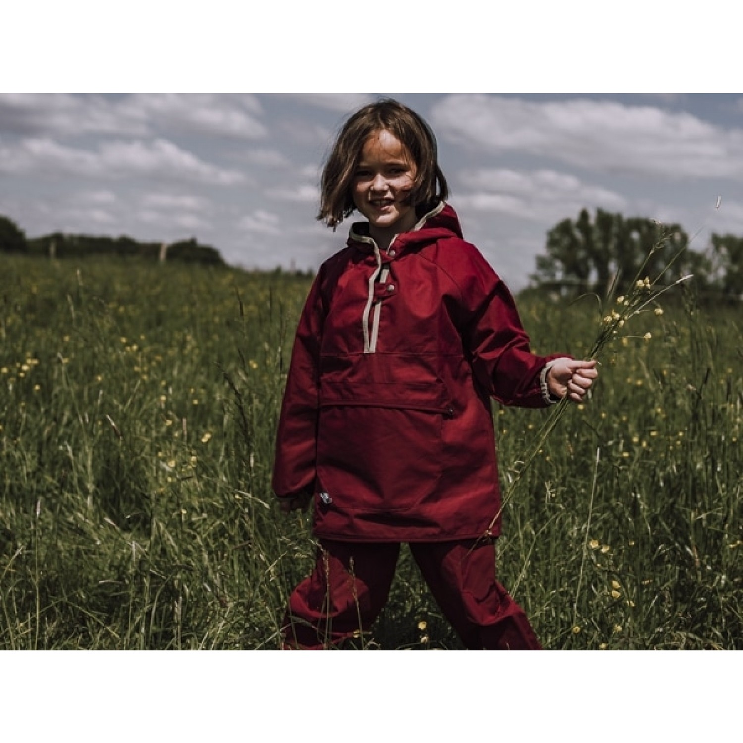 Allwetter-Jacke für Kinder, EtaProof Bio-Baumwolle, beere | Ulalü