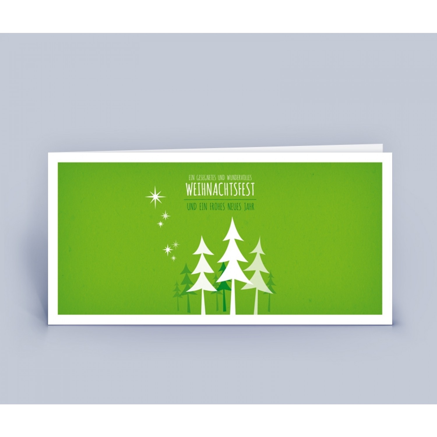 Weihnachtskarte grün moderner Weihnachtsbaum | eco-cards