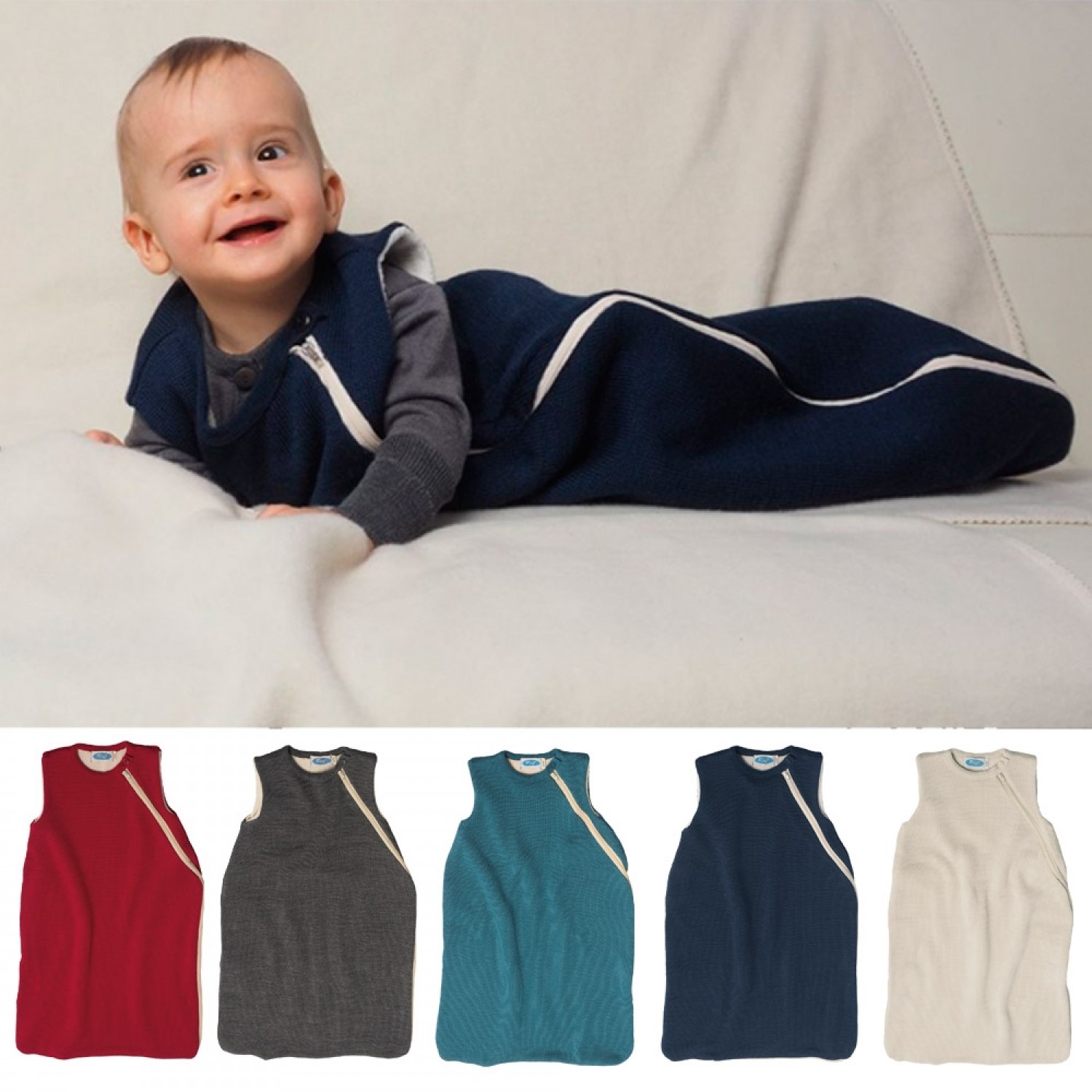 Baby Plüschschlafsack ohne Arm - Bio-Baumwollplüsch | Reiff