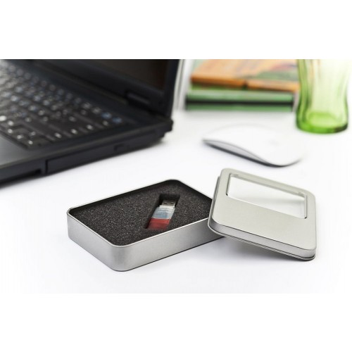 USB-Stick Geschenkbox mit Sichtfenster - recycelbar » Tindobo