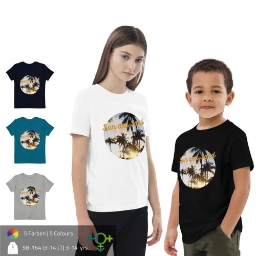 Sun and Sand Print Kinder T-Shirts Bio-Baumwolle » earlyfish