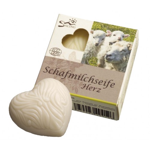 ECOCERT Schafmilchseife Herz | Saling Naturprodukte
