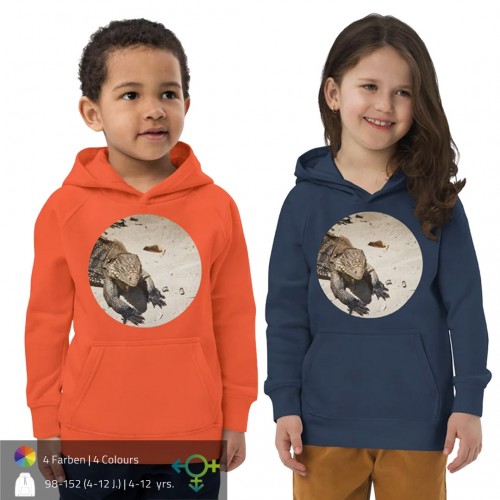 Echse Kinder Print-Kapuzensweatshirt Bio-Baumwolle » earlyfish