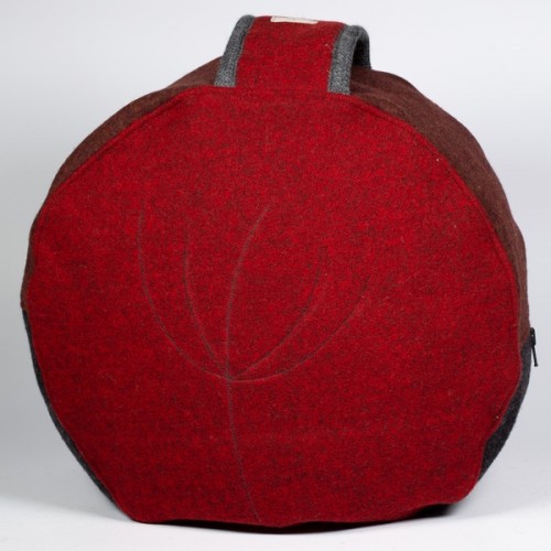 Öko Sitzkissen Rot mit Dinkelspelzfüllung » nahtur-design