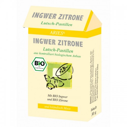 Bio Ingwer-Zitrone Lutschpastillen