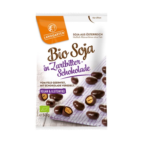 Vegan & Bio Soja in Zartbitter-Schokolade | Landgarten