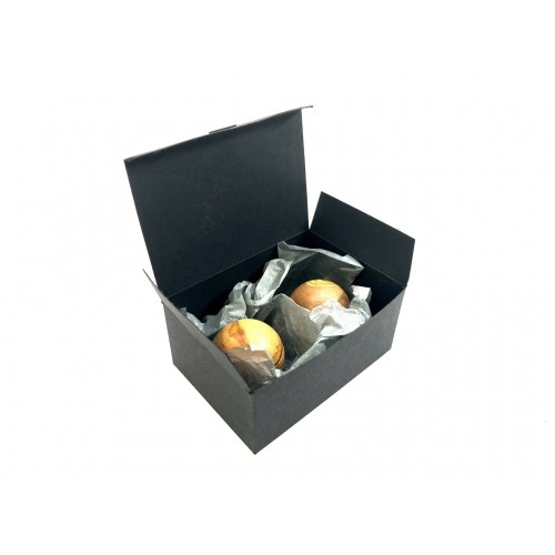 Anti-Stress-Kugeln aus Olivenholz in einer Box