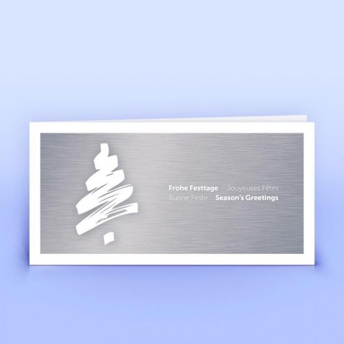 Edle Öko Weihnachtskarte mit Schwung » eco-cards