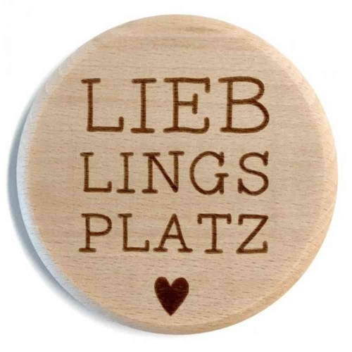 Holzpost Trinkglasabdeckungen aus Buchenholz – Lieblingsplatz