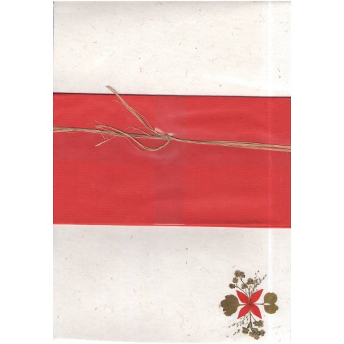 Öko Briefpapier Schreibpapier-Set rot | Sundara