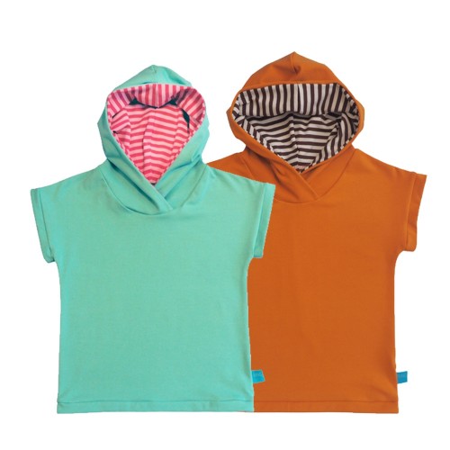 Kapu-Shirt Ringelkapuze für Kinder, Bio-Baumwolle | bingabonga