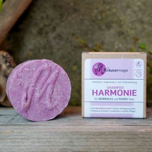 Vegan festes Shampoo Harmonie für normales & feines Haar » Kräutermagie