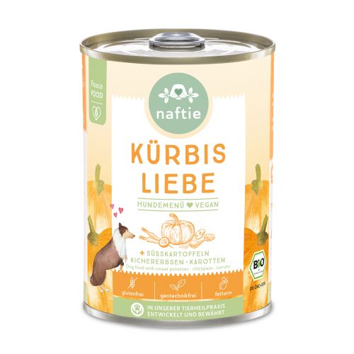 naftie BIO Kürbis Liebe veganes Hundefutter Nassfutter Menü