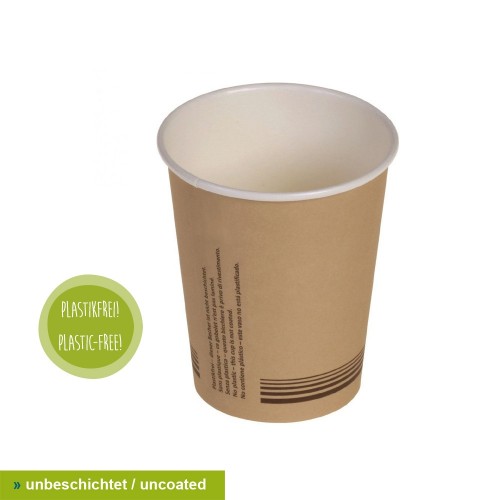 Naturesse Plastikfreie Kaffeebecher Kraft braun unbeschichtet » Pacovis