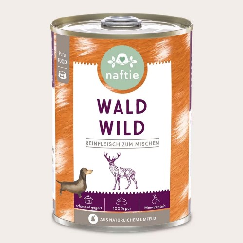 100% WALD WILD Hunde-Reinfleischdosen » naftie