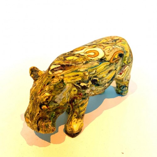 Nilpferd - Tierfiguren aus Recycling Fluss-Plastik » Sana Mare