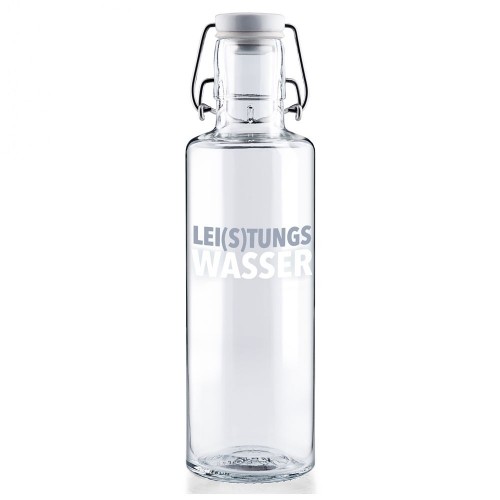 Lei(s)tungswasser Soulbottles 0,6l Glastrinkflasche