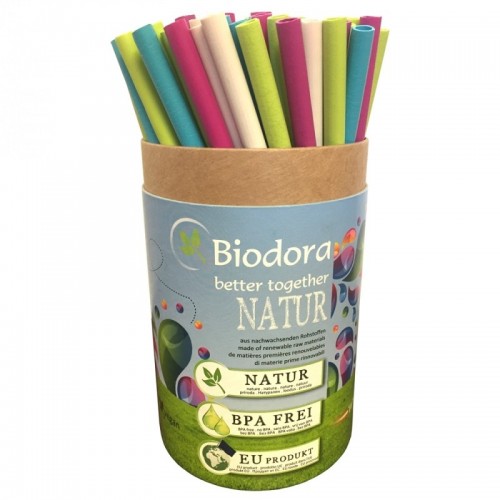 Großverpackung Bio Trinkhalme aus Biokunststoff von Biodora