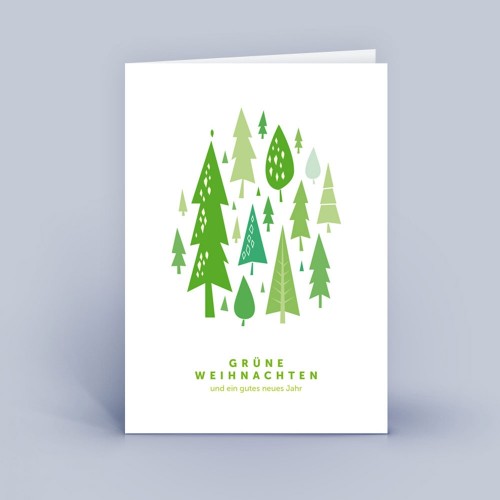 Öko Weihnachtskarte Grüne Weihnachten | eco-cards