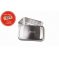 Premium Edelstahl Lunchbox PAUSE & Trinkhalm-Set » Tindobo
