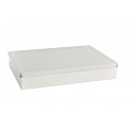 Eckige Weißblechdose mit Deckel - Organizer-Box | Tindobo
