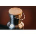 Thermoflasche aus Edelstahl, mit Bambusdeckel » Tindobo
