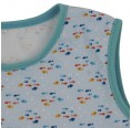 Ärmelloses Shirt aus Bio-Baumwolle kleine Fische - Minze  bingabonga