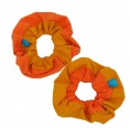 Zweifarbige Scrunchies Bio-Baumwoll-Jersey Gelb/Orange » bingabonga