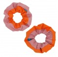 Zweifarbige Scrunchies Bio-Baumwoll-Jersey Altrosa/Orange » bingabonga