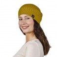 AlpacaOne Damen Mütze, Alpaka Beanie gelb
