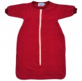 Baby Plüschschlafsack mit Arm, burgund - Bio-Baumwollplüsch | Reiff