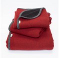 Baby- und Kinderwolldecke aus Öko Merinowolle Rot/Schwarz » nahtur-design