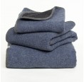 Weiche Wolldecke für Kinder aus Flauschloden blau/schwarz » nahtur-design