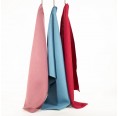 3er Set Geschirrhandtücher aus 100% Leinen, Flieder & Hellblau & Rot